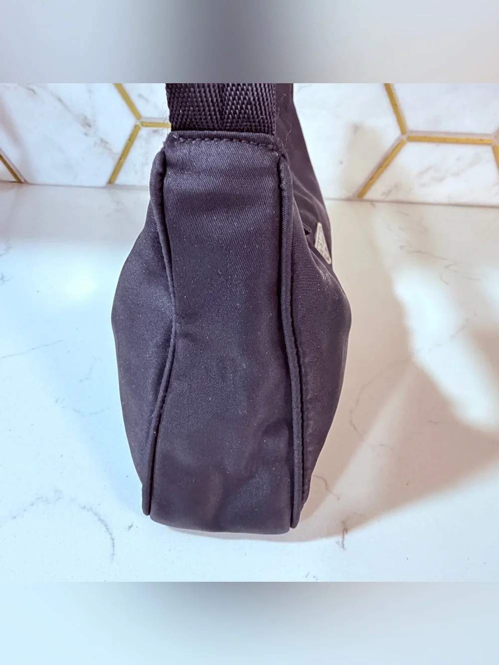 🔥Authentic Prada Tessuto Nylon Mini Hobo Bag | Black | (Reissue $1320.00)